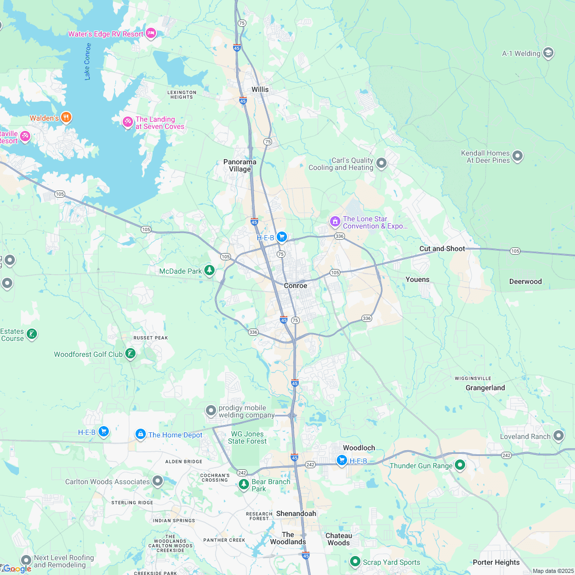 Google map showing store location