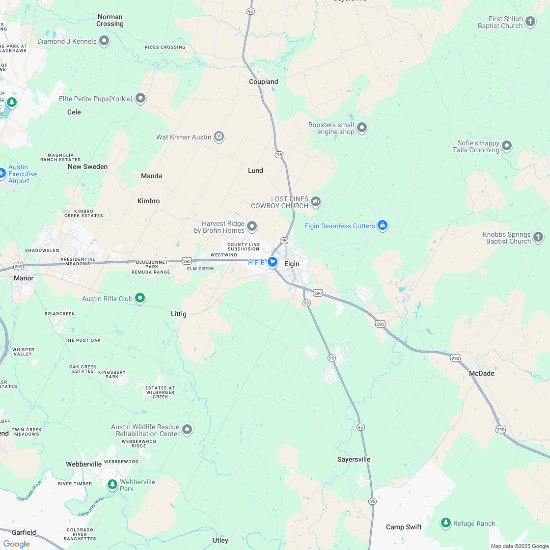 Google map showing store location