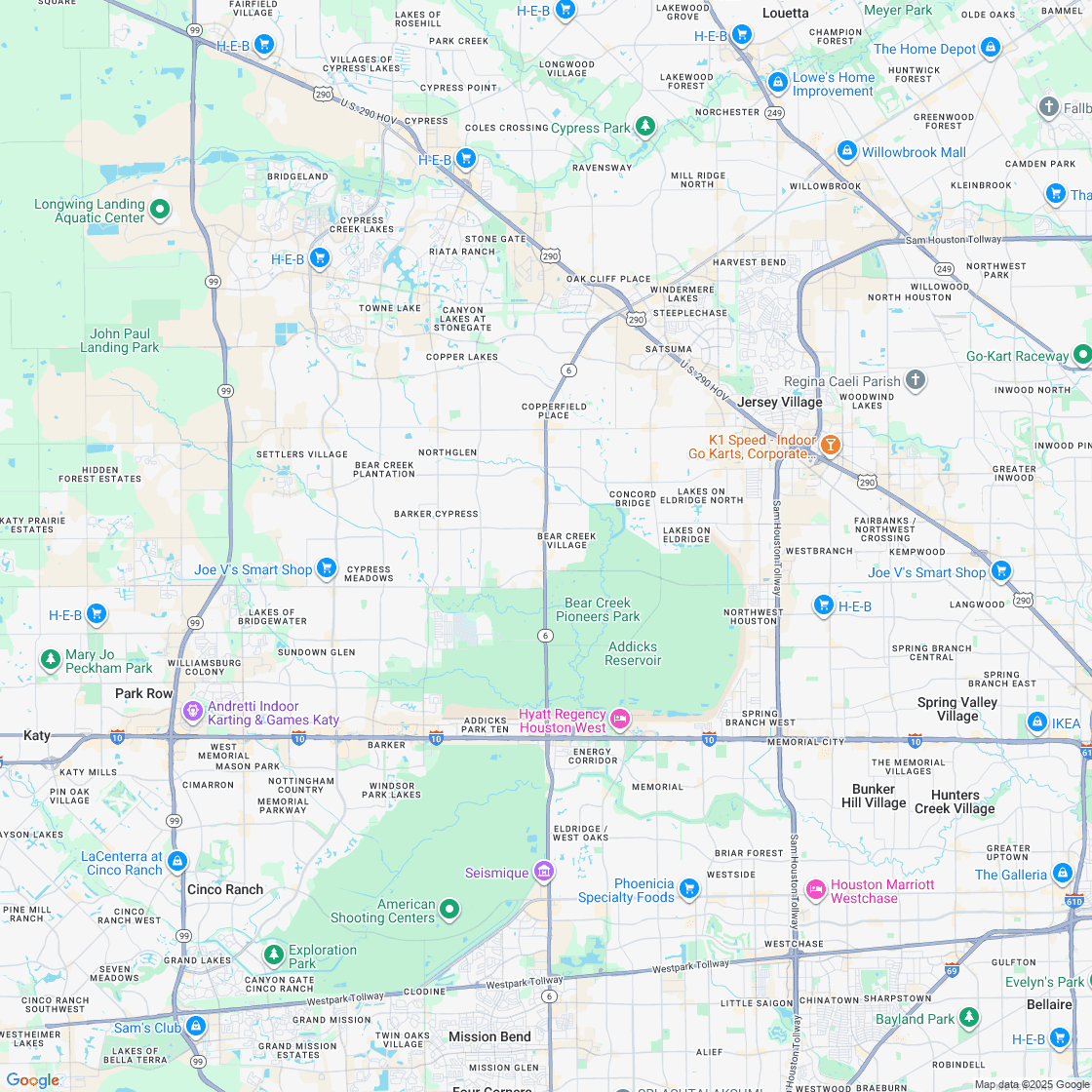 Google map showing store location