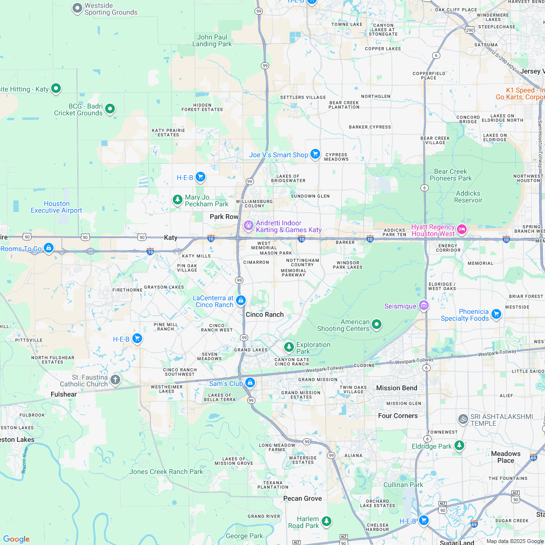 Google map showing store location