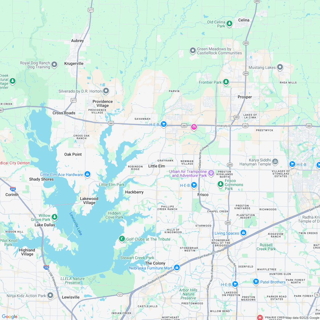 Google map showing store location