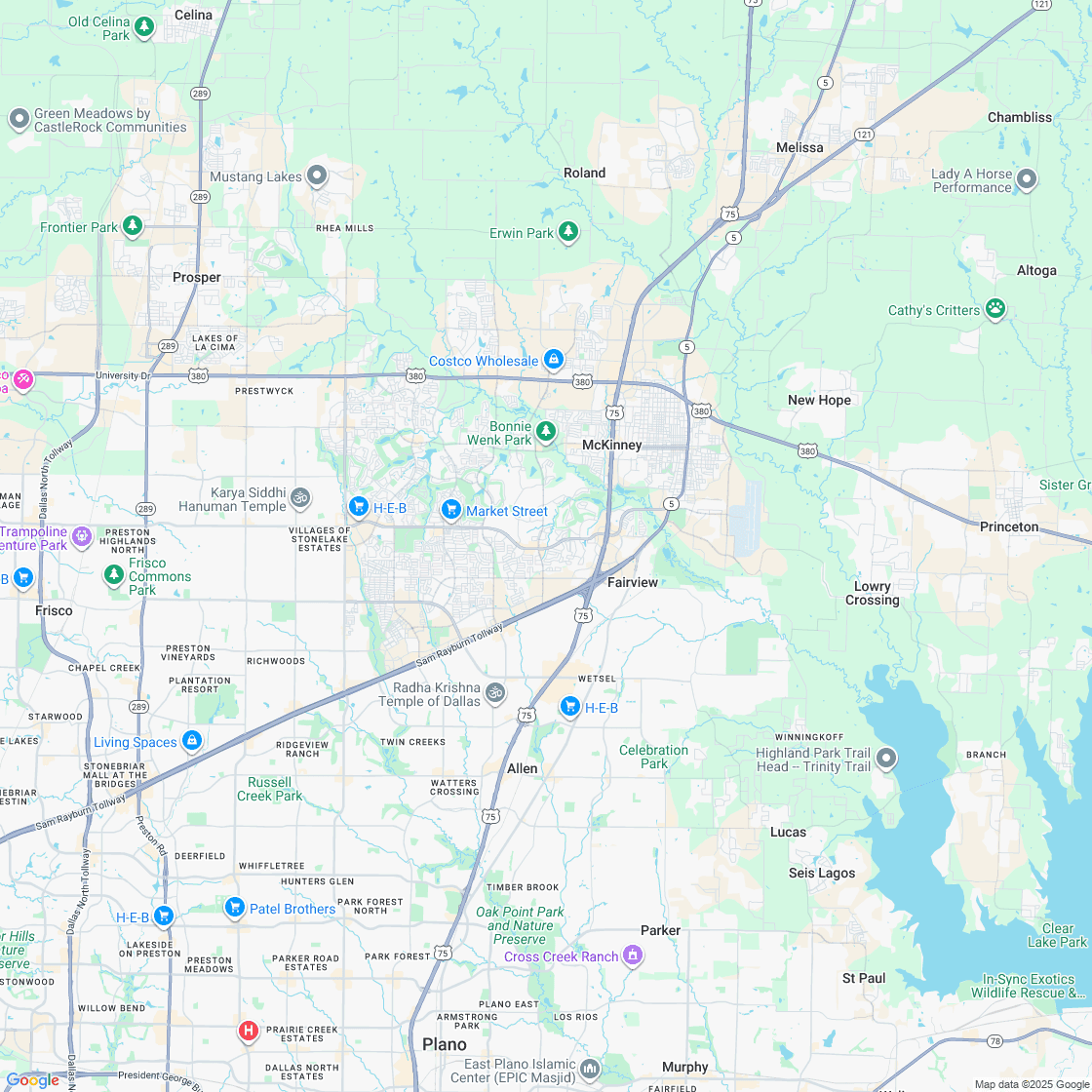 Google map showing store location