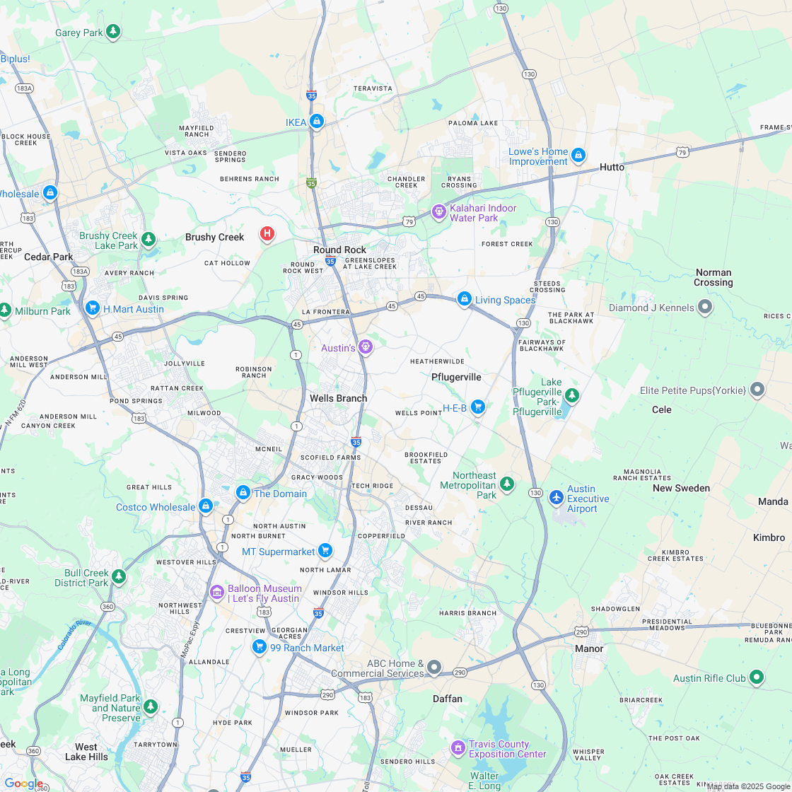 Google map showing store location