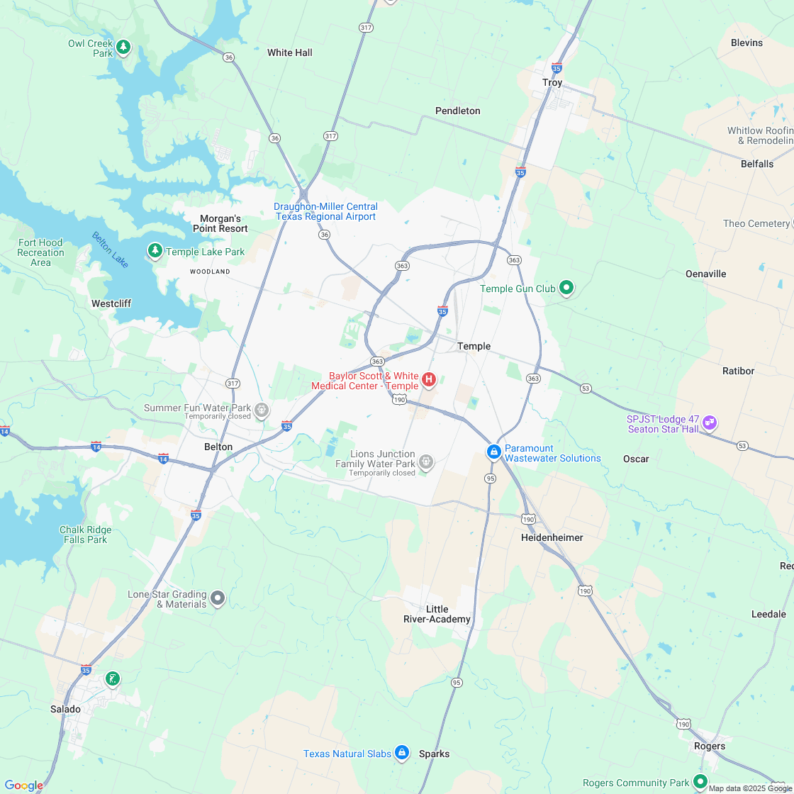 Google map showing store location