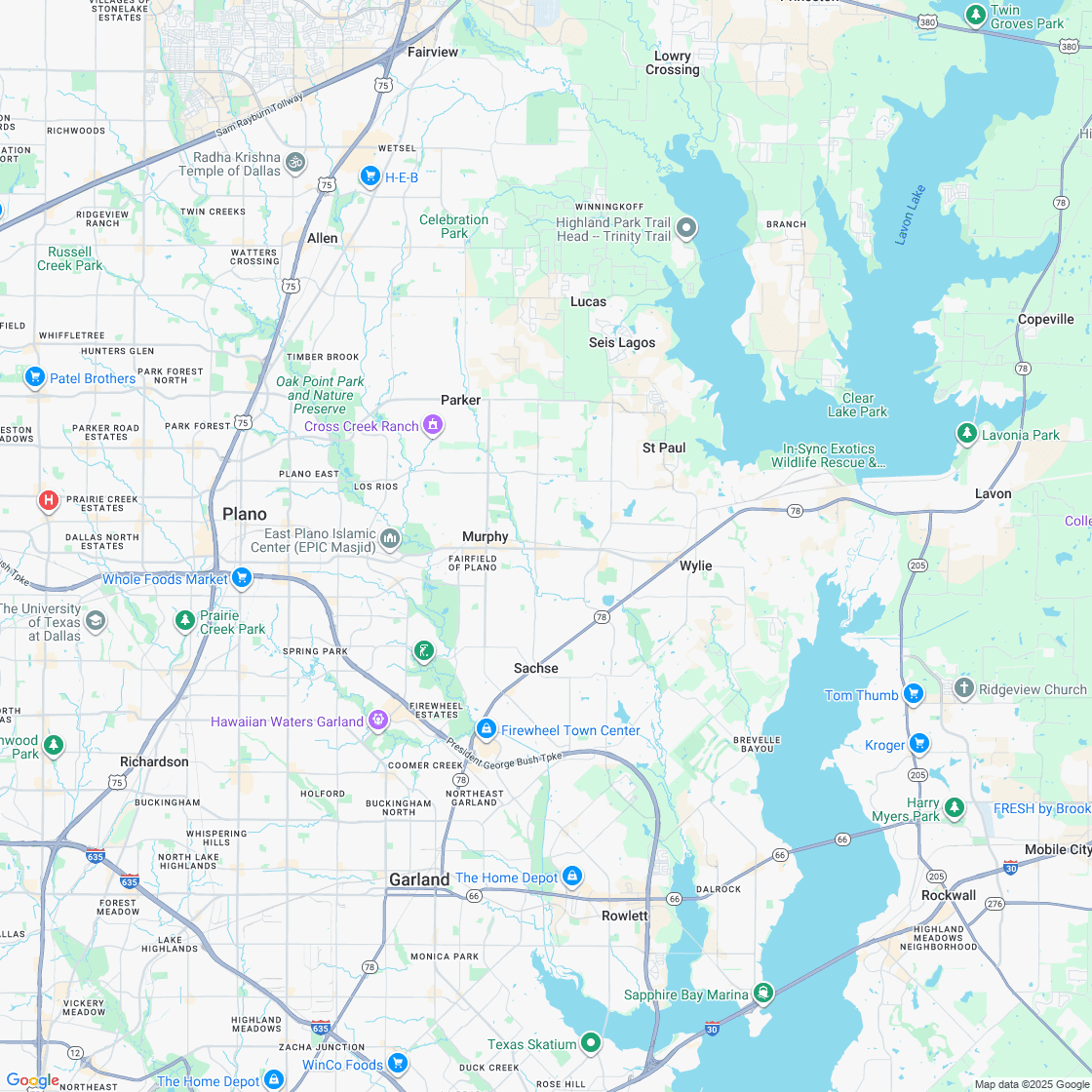 Google map showing store location