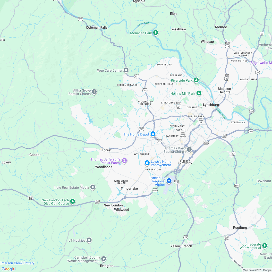 Google map showing store location