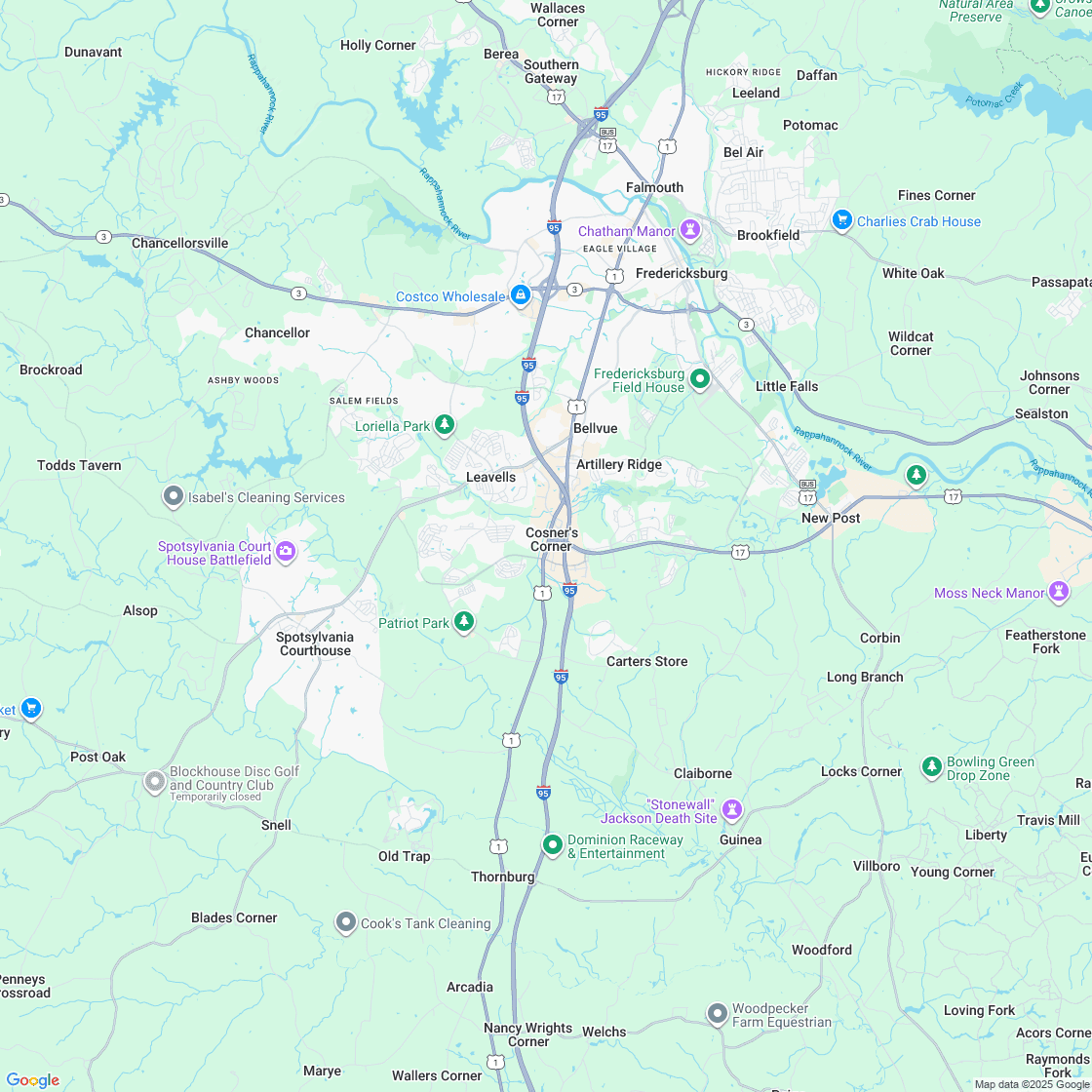 Google map showing store location