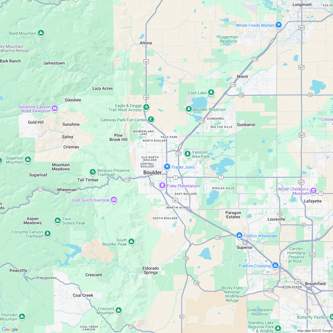 Google map showing store location