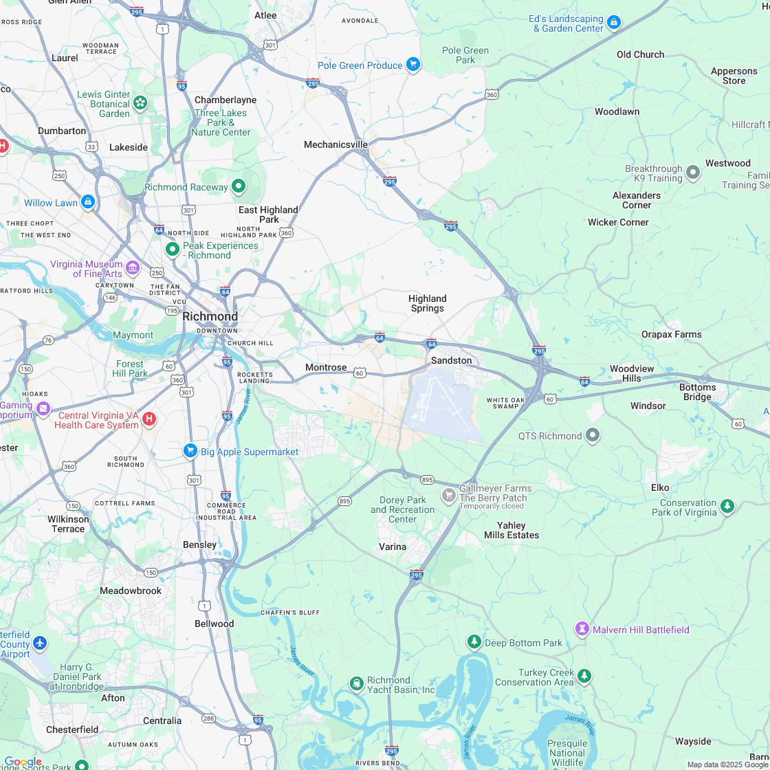 Google map showing store location