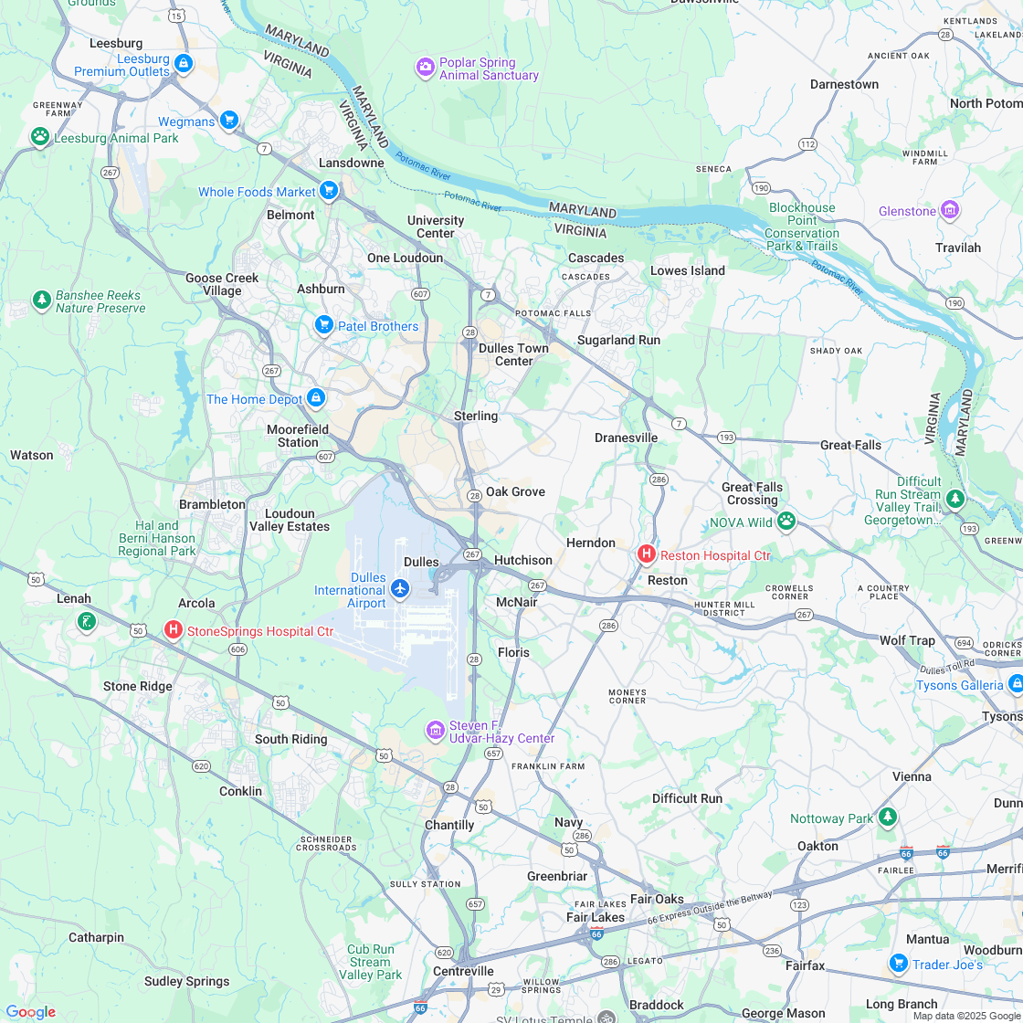 Google map showing store location