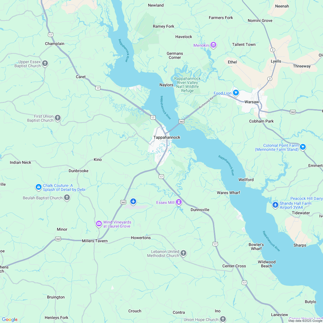 Google map showing store location