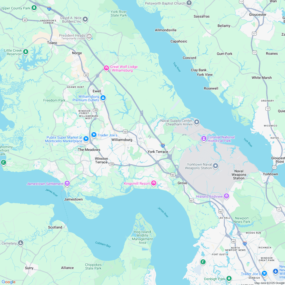 Google map showing store location