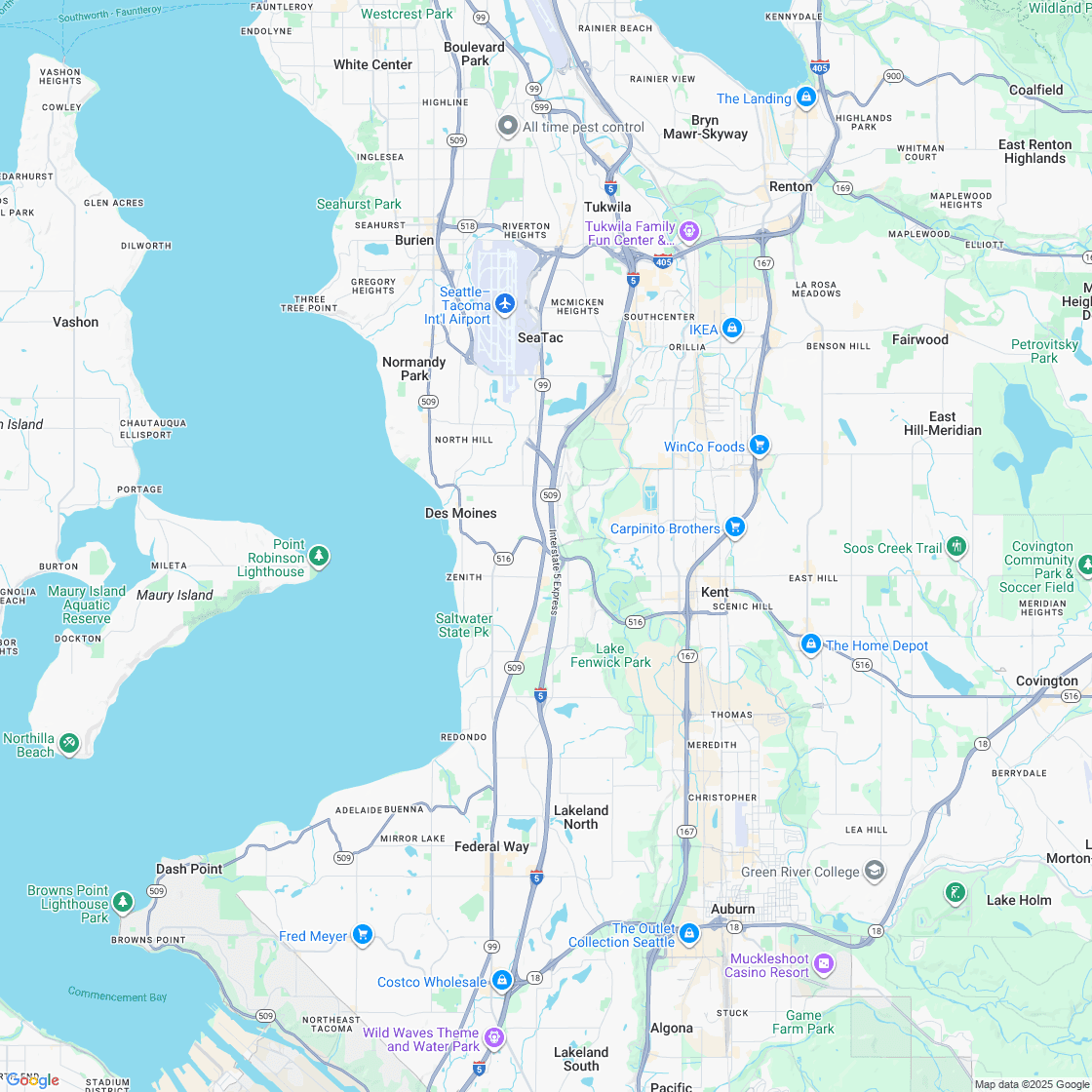 Google map showing store location