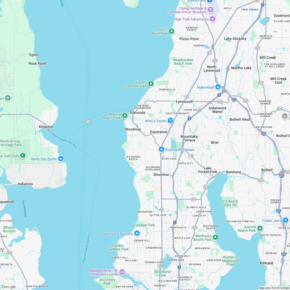 Google map showing store location