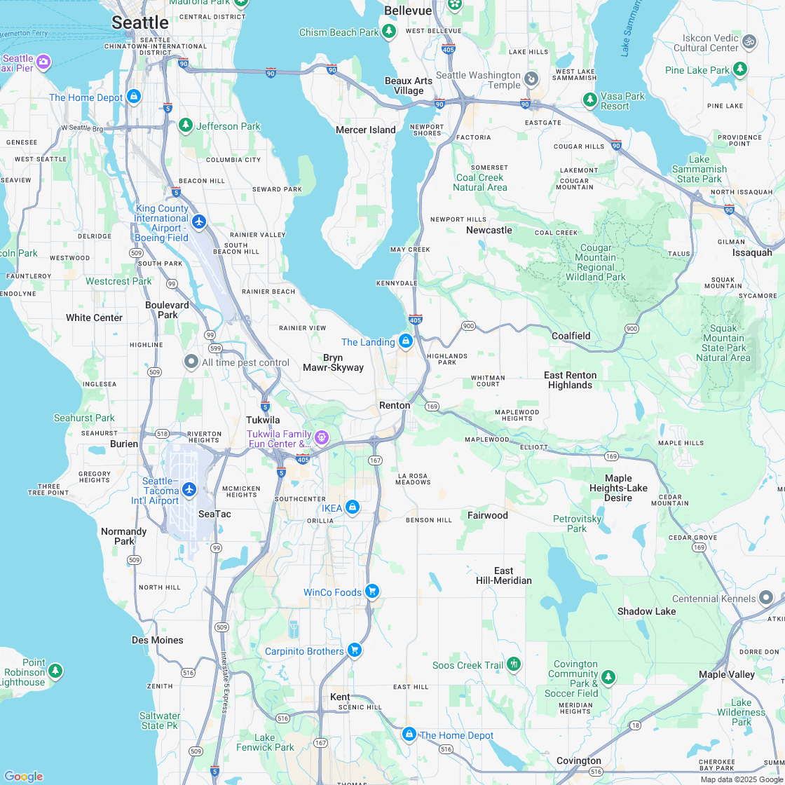 Google map showing store location