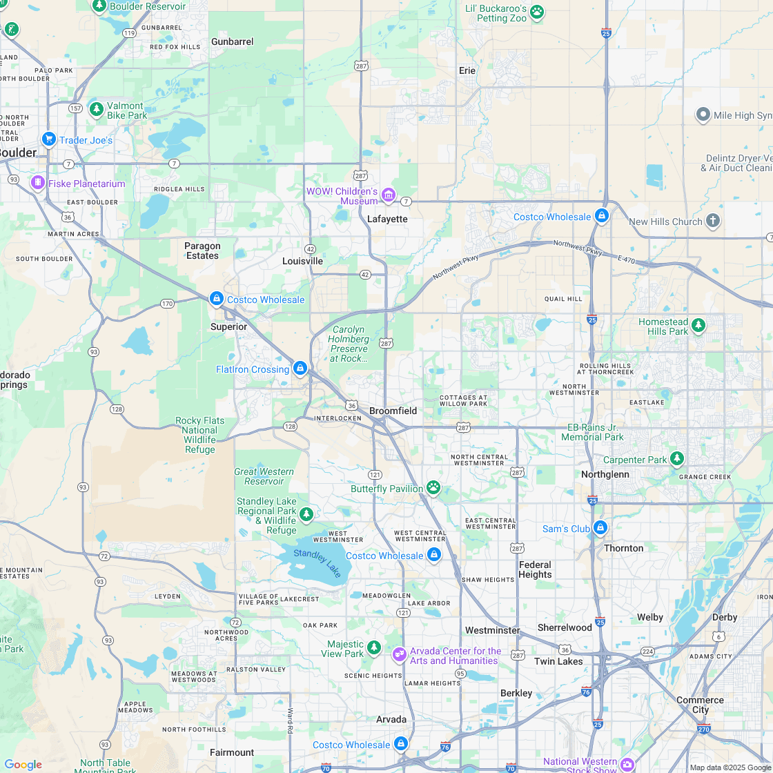Google map showing store location