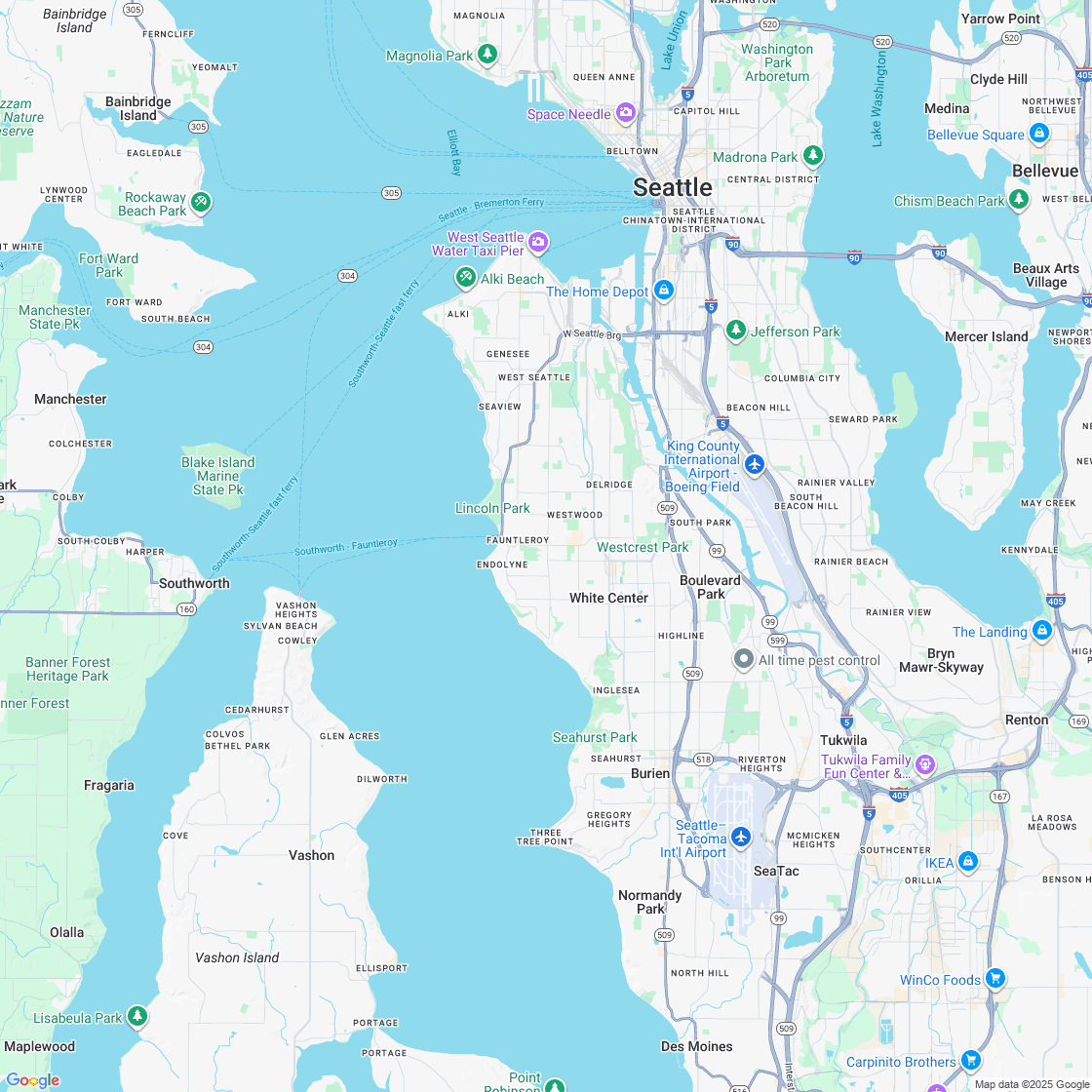 Google map showing store location