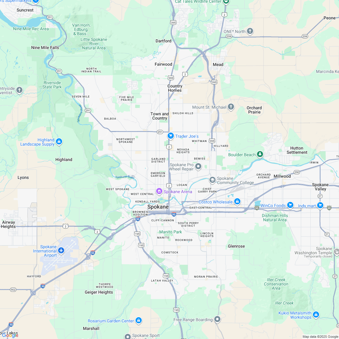 Google map showing store location