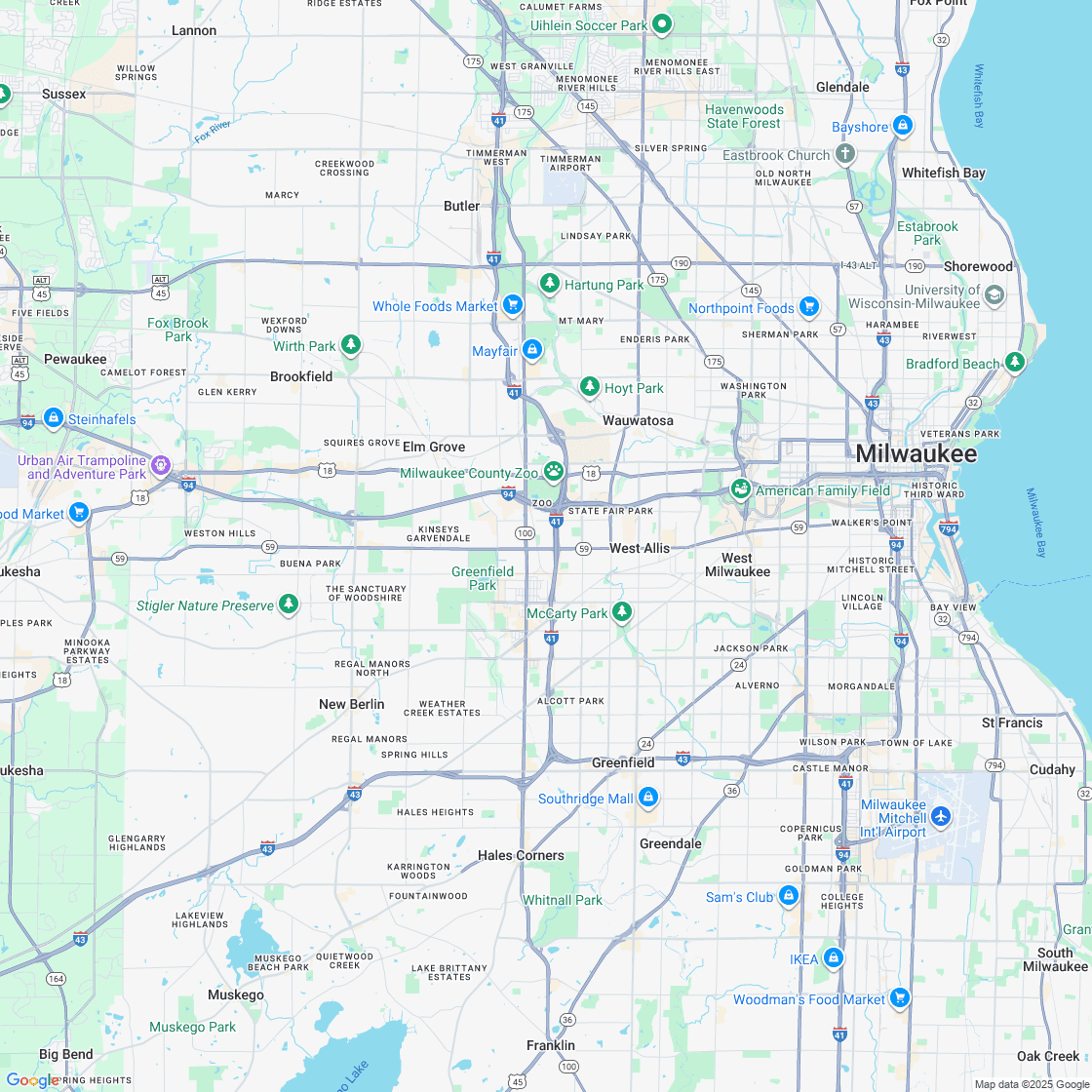 Google map showing store location