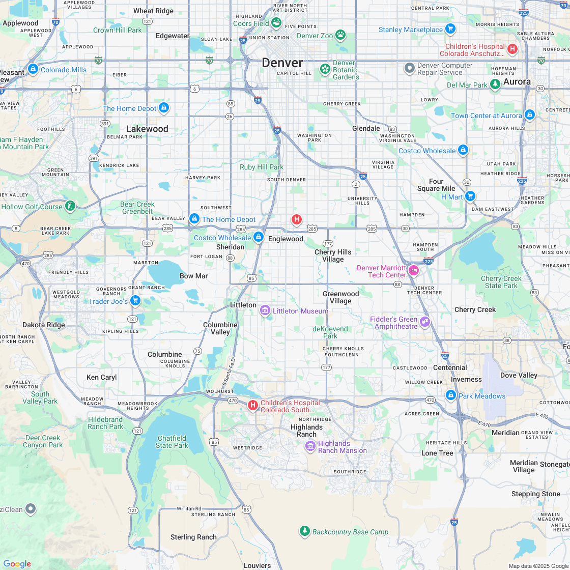 Google map showing store location