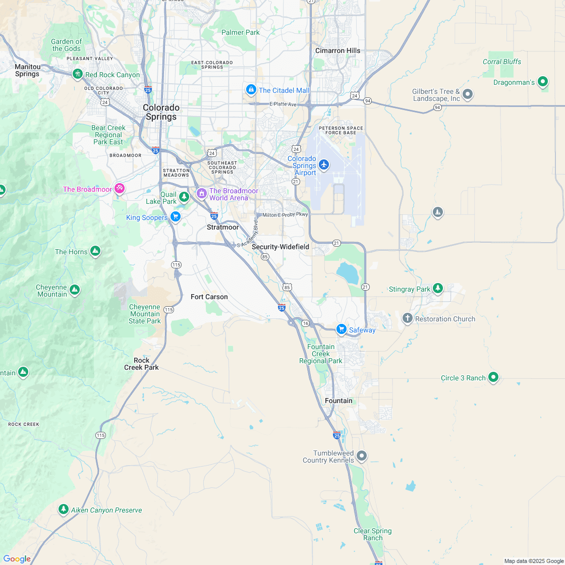 Google map showing store location