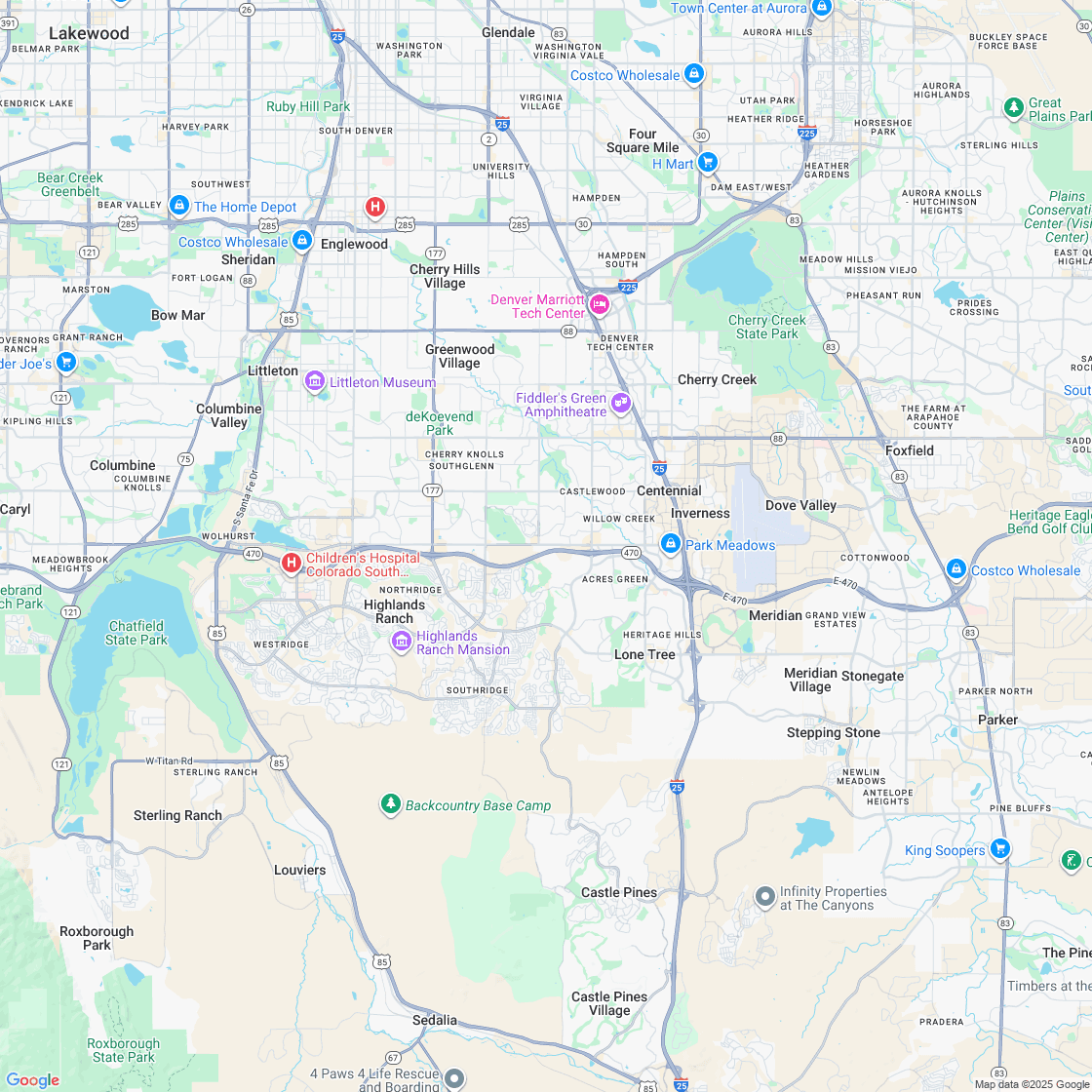 Google map showing store location