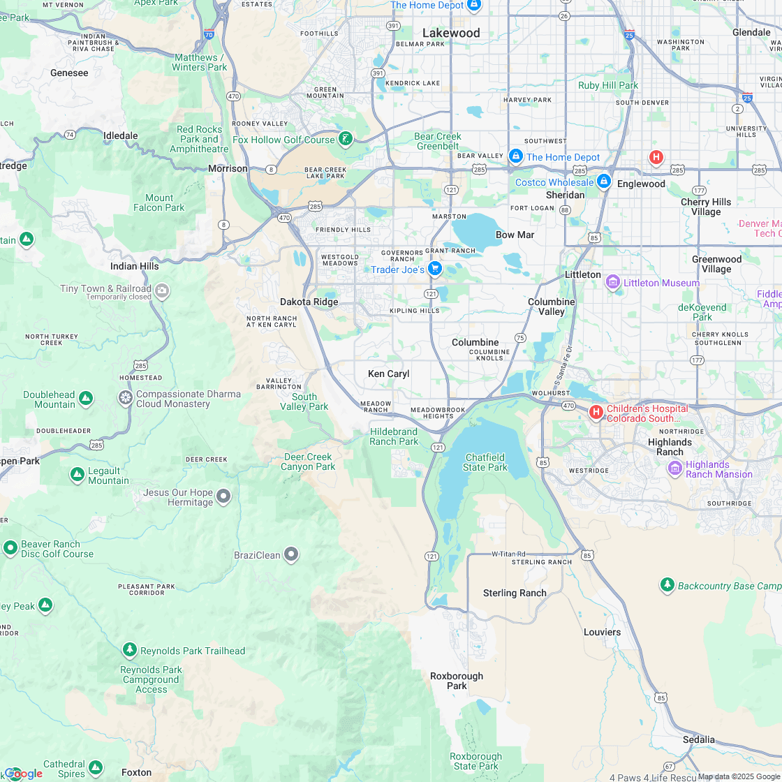 Google map showing store location
