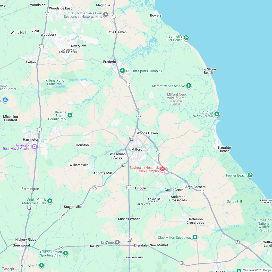 Google map showing store location