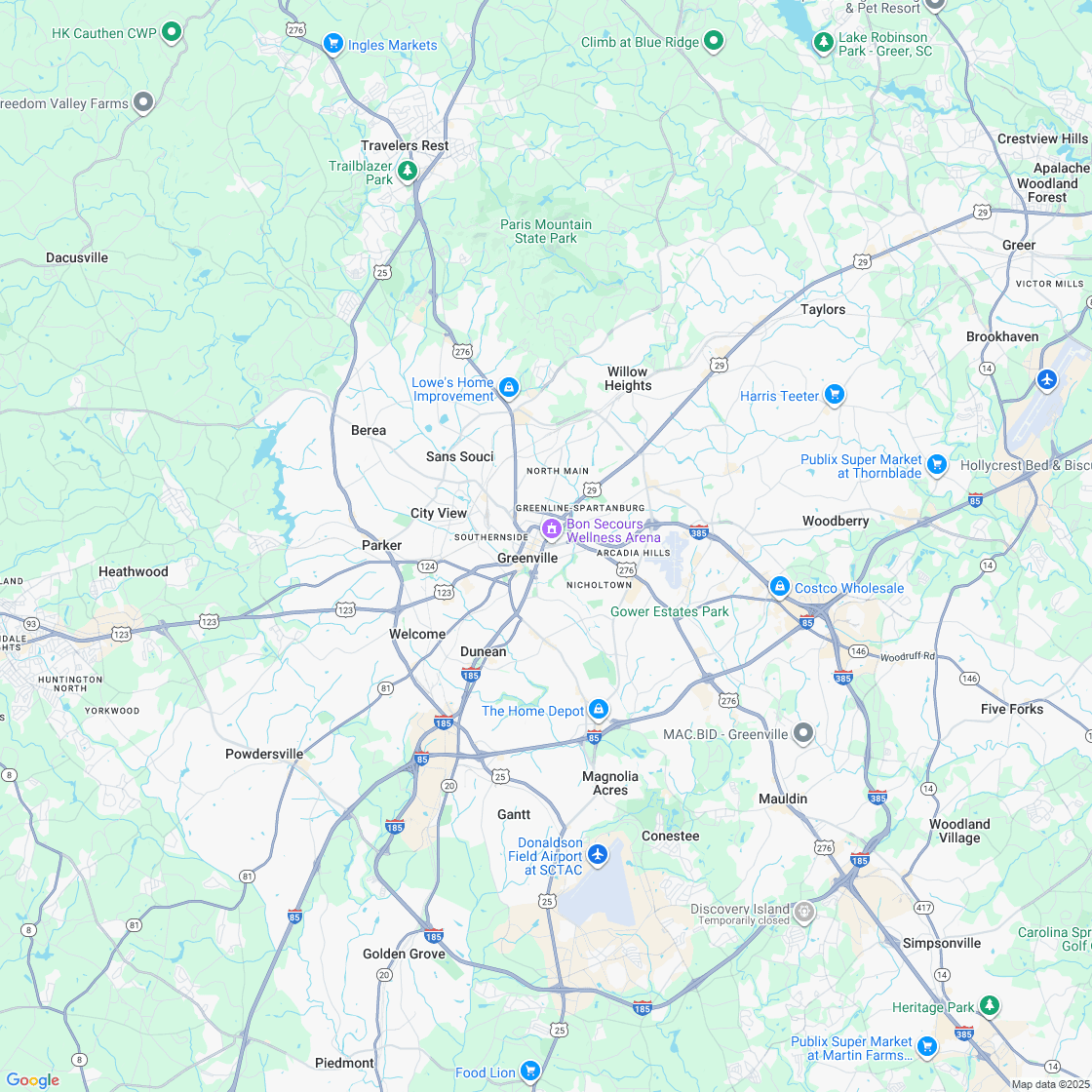 Google map showing store location